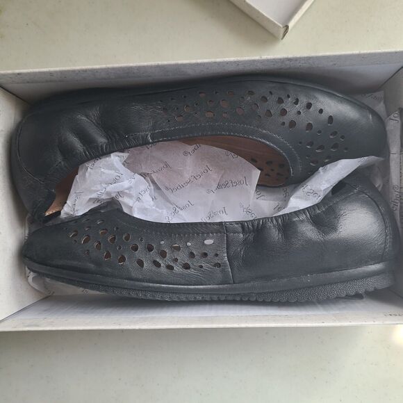 Josef Seibel Womens Pippa 29 Black Nesty Oil Burnish Leather Ballet Flat 41 NEW - Picture 5 of 5